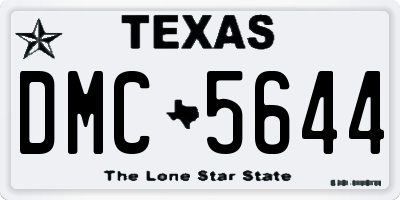 TX license plate DMC5644