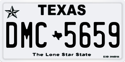 TX license plate DMC5659