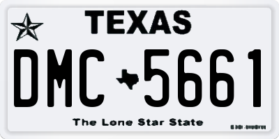 TX license plate DMC5661