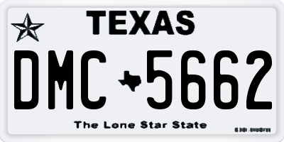 TX license plate DMC5662