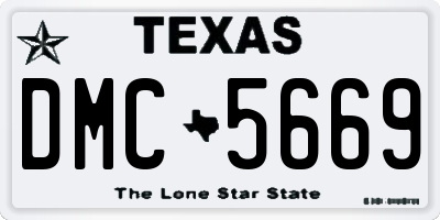 TX license plate DMC5669