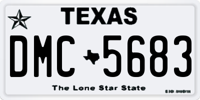 TX license plate DMC5683
