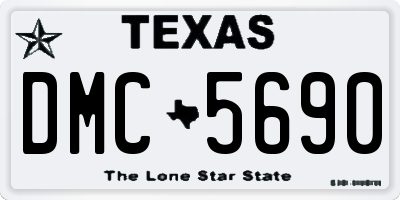 TX license plate DMC5690