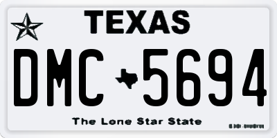 TX license plate DMC5694