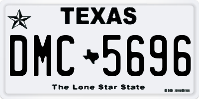 TX license plate DMC5696