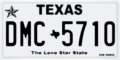 TX license plate DMC5710