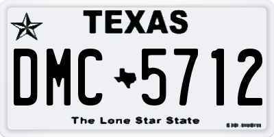 TX license plate DMC5712
