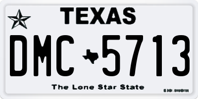 TX license plate DMC5713