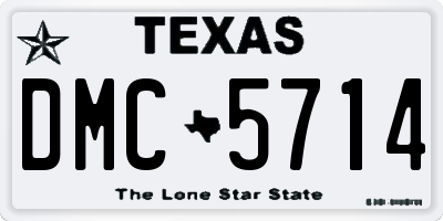 TX license plate DMC5714