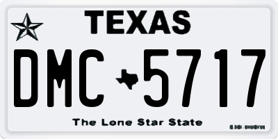 TX license plate DMC5717