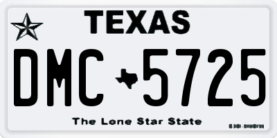 TX license plate DMC5725