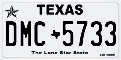 TX license plate DMC5733