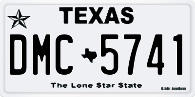 TX license plate DMC5741