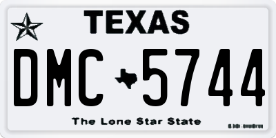 TX license plate DMC5744