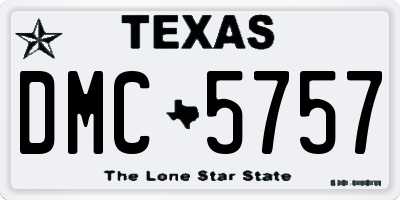TX license plate DMC5757