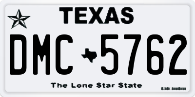 TX license plate DMC5762
