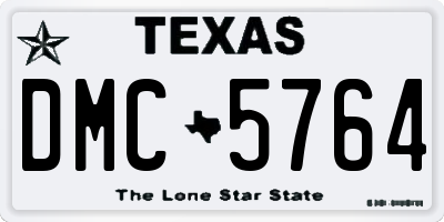 TX license plate DMC5764