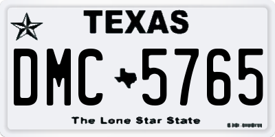 TX license plate DMC5765