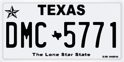 TX license plate DMC5771