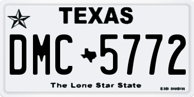 TX license plate DMC5772
