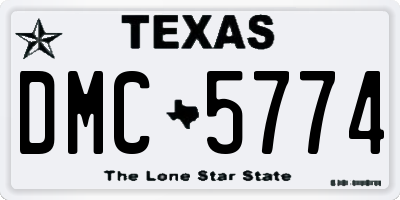TX license plate DMC5774