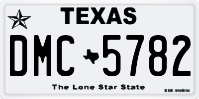 TX license plate DMC5782