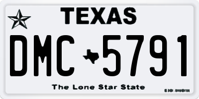 TX license plate DMC5791
