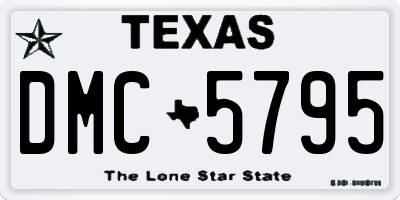 TX license plate DMC5795