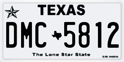 TX license plate DMC5812
