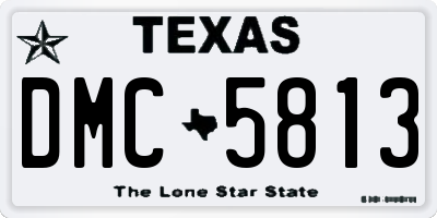 TX license plate DMC5813