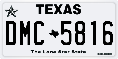TX license plate DMC5816