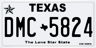 TX license plate DMC5824