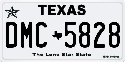 TX license plate DMC5828