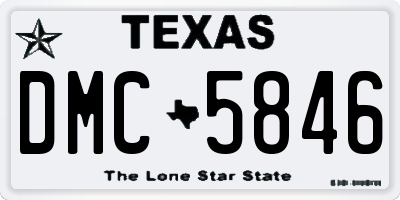 TX license plate DMC5846