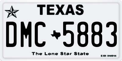 TX license plate DMC5883