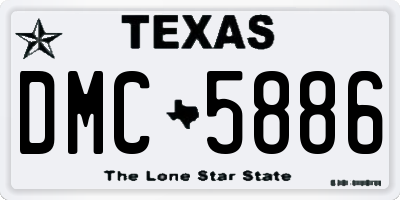 TX license plate DMC5886