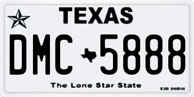 TX license plate DMC5888