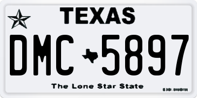 TX license plate DMC5897