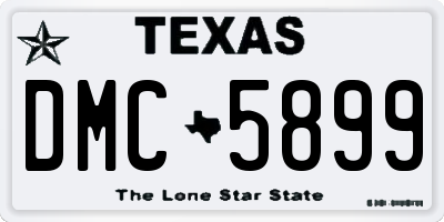 TX license plate DMC5899