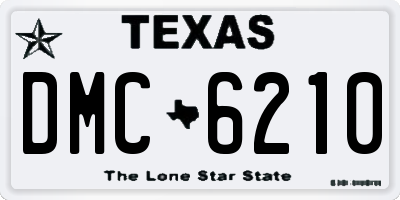 TX license plate DMC6210