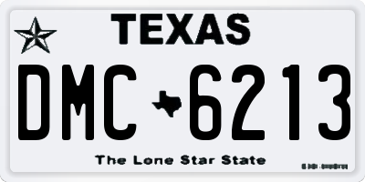 TX license plate DMC6213