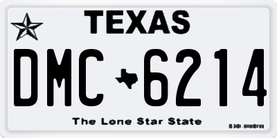 TX license plate DMC6214