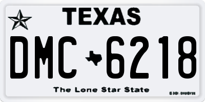 TX license plate DMC6218