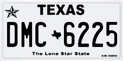 TX license plate DMC6225