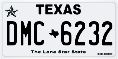 TX license plate DMC6232