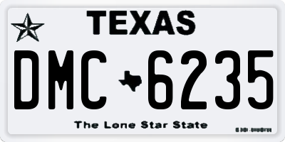 TX license plate DMC6235