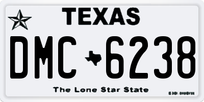 TX license plate DMC6238