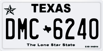TX license plate DMC6240