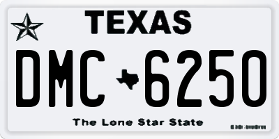 TX license plate DMC6250