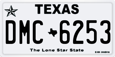 TX license plate DMC6253